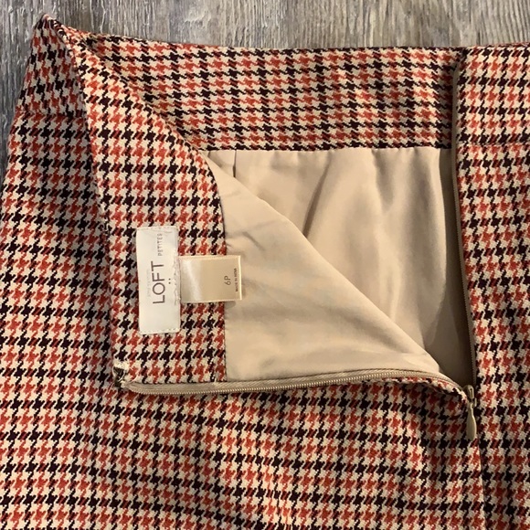 NWOT Ann Taylor Loft houndstooth skirt w pockets - Picture 5 of 5